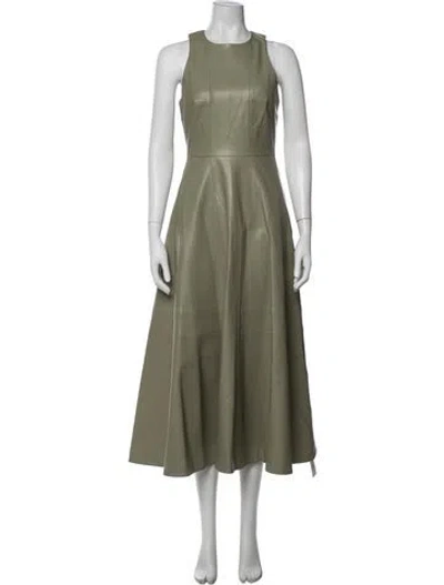 Pre-owned Alexis Crew Neck Midi Length Dress W/ Tags In Neutrals