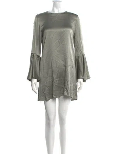 Pre-owned Alexis Crew Neck Mini Dress In Green/metallic