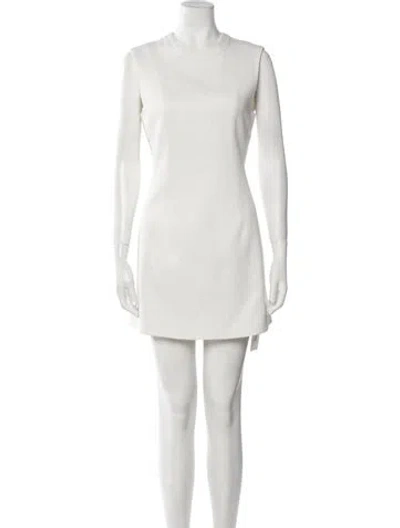 Pre-owned Alexis Crew Neck Mini Dress In Neutral