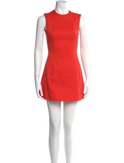 Pre-owned Alexis Crew Neck Mini Dress In Orange
