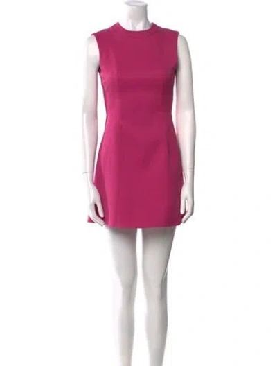 Pre-owned Alexis Crew Neck Mini Dress In Pink