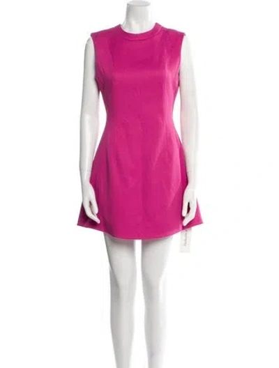 Pre-owned Alexis Crew Neck Mini Dress In Pink
