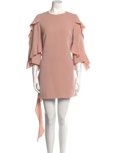 Pre-owned Alexis Crew Neck Mini Dress In Pink