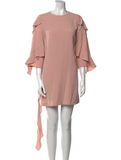 Pre-owned Alexis Crew Neck Mini Dress In Pink