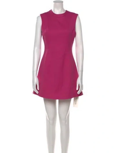 Pre-owned Alexis Crew Neck Mini Dress In Pink