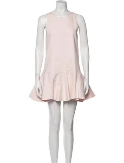 Pre-owned Alexis Crew Neck Mini Dress In Pink