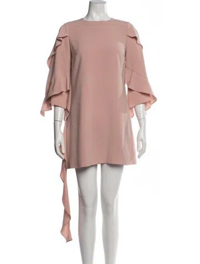 Pre-owned Alexis Crew Neck Mini Dress In Pink