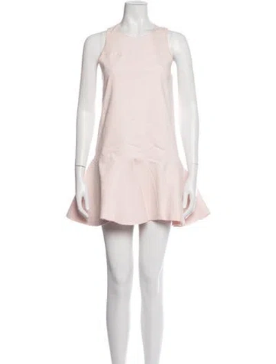 Pre-owned Alexis Crew Neck Mini Dress In Pink
