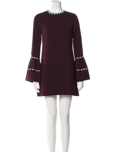 Pre-owned Alexis Crew Neck Mini Dress In Purple
