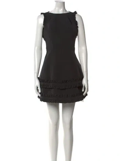 Pre-owned Alexis Crew Neck Mini Dress W/ Tags In Black