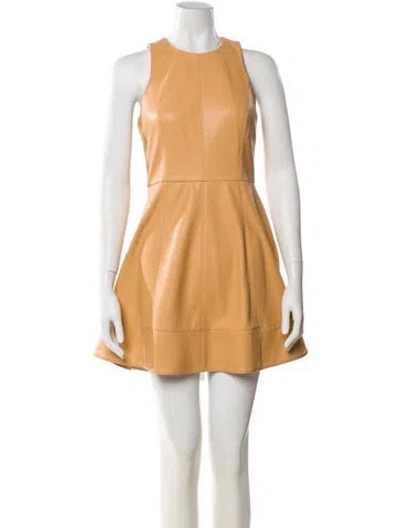 Pre-owned Alexis Crew Neck Mini Dress W/ Tags In Brown