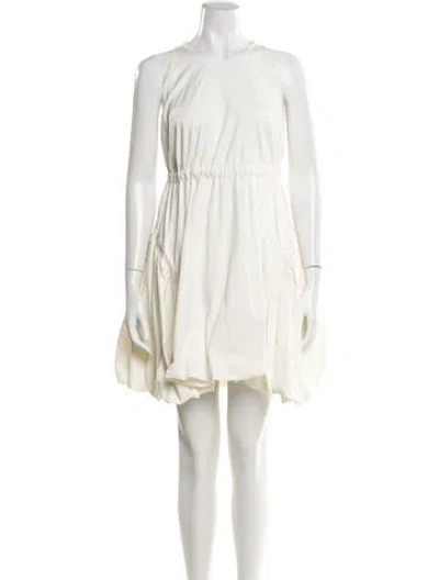 Pre-owned Alexis Crew Neck Mini Dress W/ Tags In White
