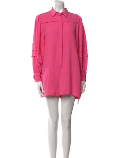 Pre-owned Alexis Crew Neck Romper In Pink