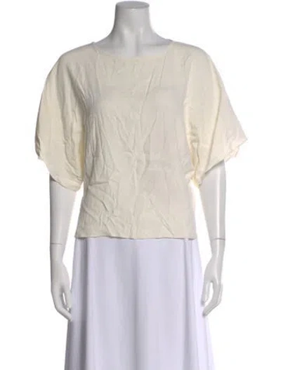 Pre-owned Alexis Crew Neck Short Sleeve Top W/ Tags In Neutral