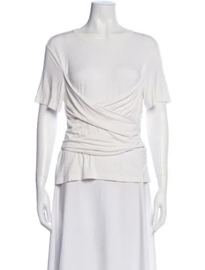 Pre-owned Alexis Crew Neck Short Sleeve T-shirt In White