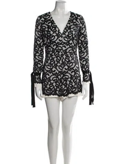 Pre-owned Alexis Crochet Mini Dress In Black
