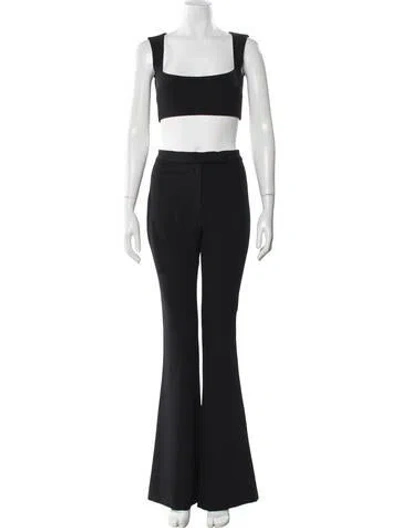 Pre-owned Alexis Cutout Accent Pantsuit In Black