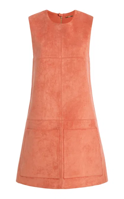 Alexis Dakota Faux Suede Mini Dress In Orange