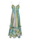 Alexis Danelle Ruffled Maxi Dress In Green