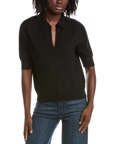 Alexis Danilo Wool & Cashmere-blend Polo Sweater In Black