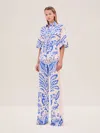 Alexis Davi Pant In Sapphire Palm