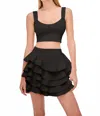 Alexis Dee Structured Cropped Top In Black In Black