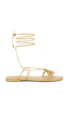 Alexis Delphine Lace Up Sandals Tan In Tan