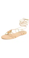 Alexis Delphine Lace Up Sandals Tan In Tan