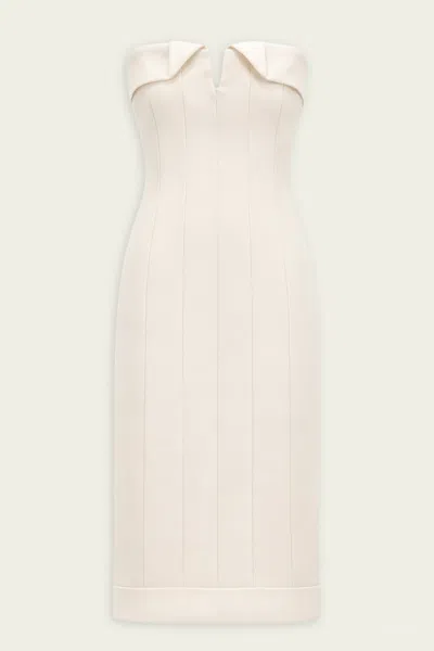 Alexis Donella Dress In Ivory In Neutral