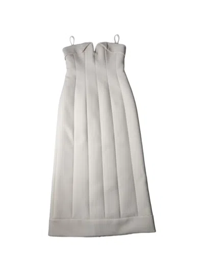 Alexis Donella Panelled Midi Dress In Neutral