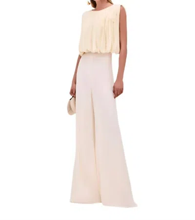 ALEXIS DORETT SLEEVELESS, PLEATED TOP IN IVORY