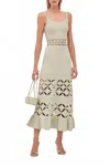 Alexis Elayne Dress In Sage In Gold