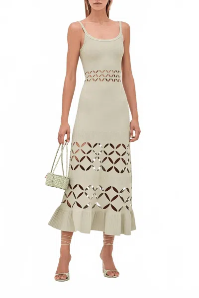 Alexis Elayne Dress In Sage In Gold