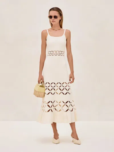 Alexis Elayne Dress In Off White