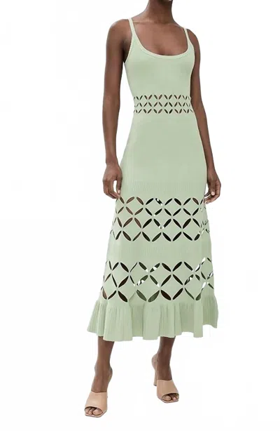 Alexis Elayne Midi Dress In Sage Green