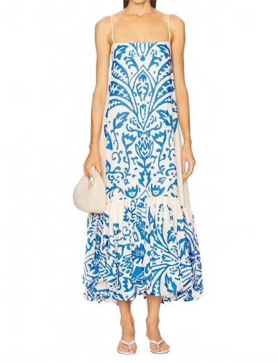 Alexis Ellisa Midi Dress In Sapphire Palm In Blue