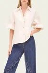 Alexis Elsie Top In Ivory In Gray
