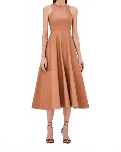 Alexis England Midi Dress In Saddle In Orange