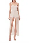 Alexis Escola Pearl Crystal Romper In Ivory In Pink