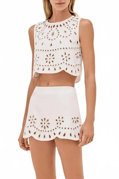 Alexis Etra Mini Skirt In White