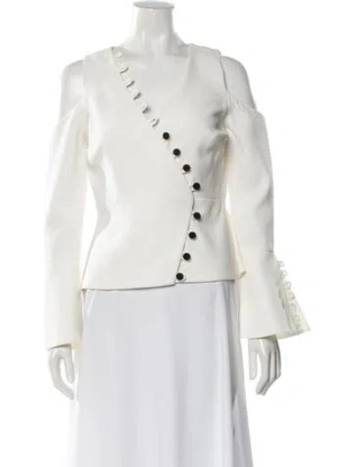 Pre-owned Alexis Evening Jacket In White
