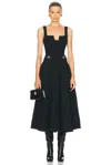 Alexis Fiore A-line Midi Dress In Black