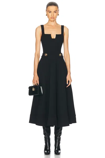 Alexis Fiore A-line Midi Dress In Black