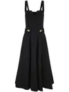 Alexis Fiore Square-neck Midi Dress In Black