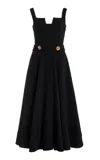Alexis Fiore Square-neck Midi Dress In Black