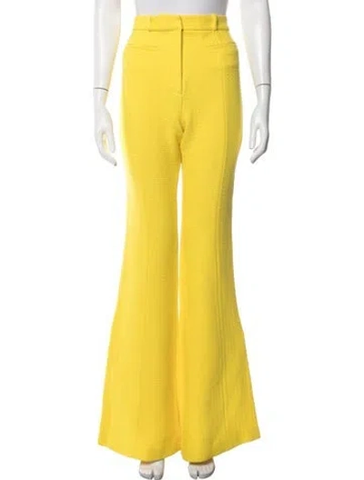 Pre-owned Alexis Flared Pants W/ Tags In Yellow