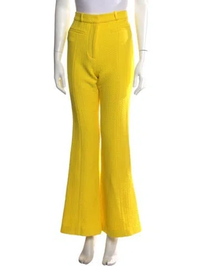 Pre-owned Alexis Flared Pants In Yellow