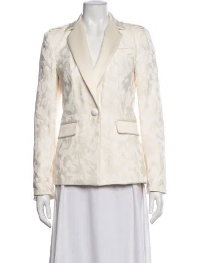 Pre-owned Alexis Floral Print Blazer In Neutrals