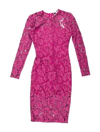 Pre-owned Alexis Floral Print Knee-length Dress In Pink