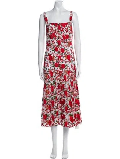 Pre-owned Alexis Floral Print Long Dress W/ Tags In Multi